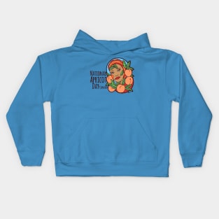 National Apricot Day 9 January Kids Hoodie